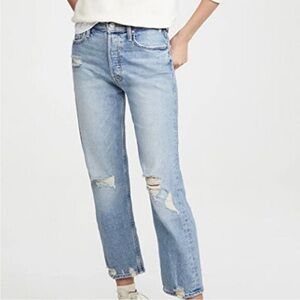 MOTHER Light Blue Cropped Jeans